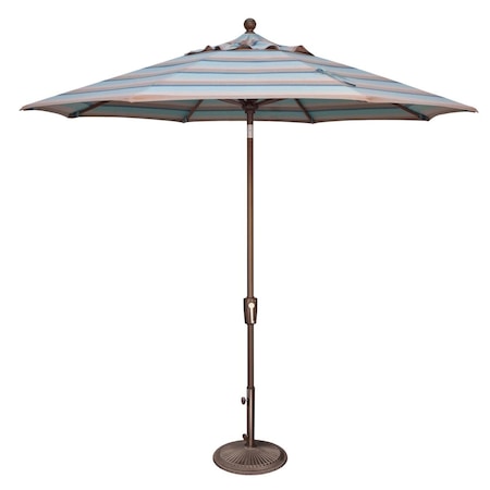 Foro Push Button Market Umbrella, Gateway Mist Stripe FO2650477
